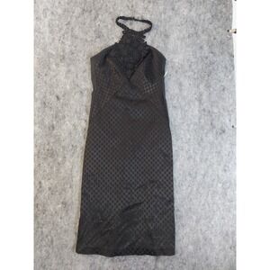 Karen Millen Dress Womens 4 Black LBD Halter‎ Neck Sleeveless Sexy